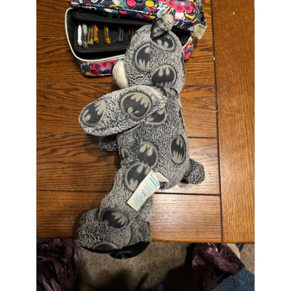 Batman Build-A-Bear Plush Stuffed Gray Black Bat Emblem Design 18" Collectible - Picture 8 of 9